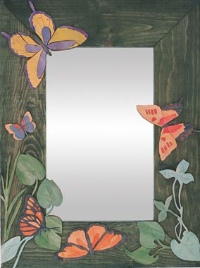 Marco y Espejo Decorativo - Mariposas