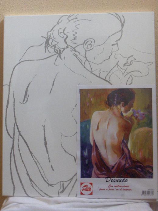 Lienzo - Desnudo 46 x 55 cm.