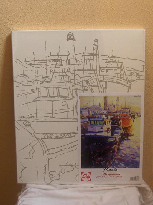 Lienzo - Puerto 46 x 55 cm.