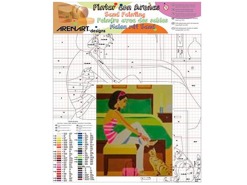 Chica en su Habitaci�n - L�mina para Arenas de 50 x 61 cm.