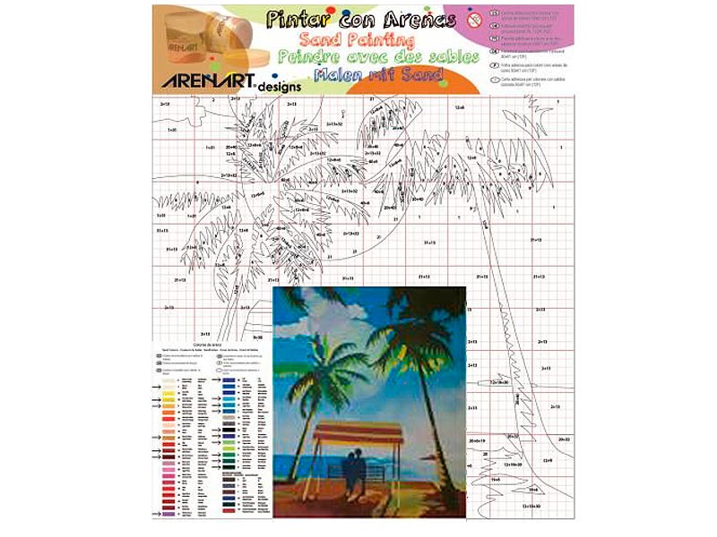 Paisaje Caribe - L�mina para Arenas de 50 x 61 cm.