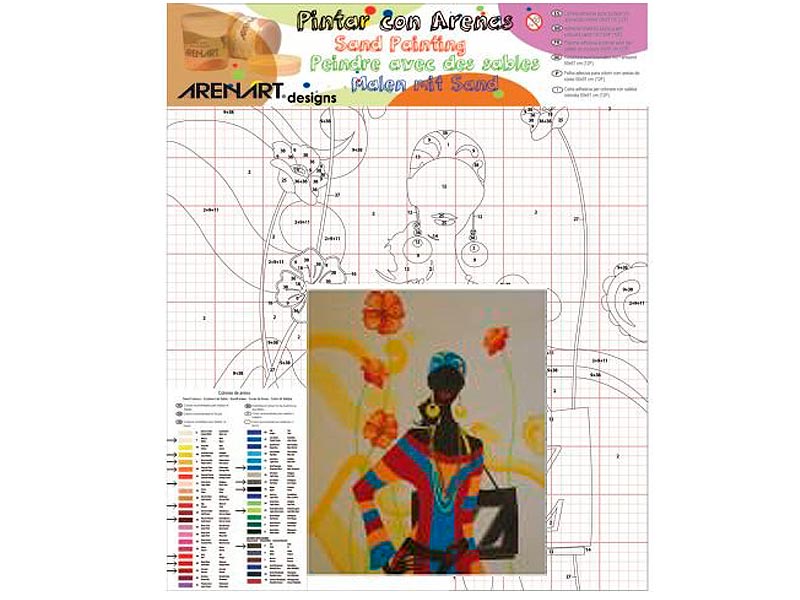 Silueta Cintur�n - L�mina para Arenas de 50 x 61 cm.
