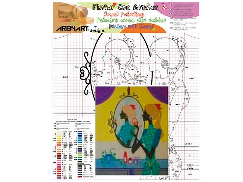 Silueta Maquillaje - L�mina para Arenas de 50 x 61 cm.