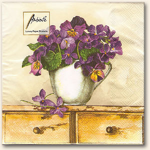 Servilletas - Jarra Maceta con Flores (20 Servilletas)