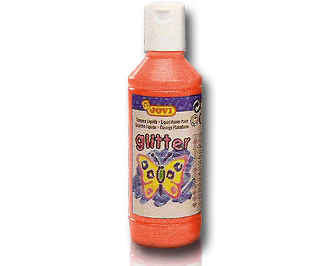 T�mpera Glitter 250 ml. - Naranja