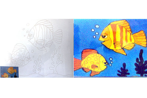 Tablilla - Peces 38 x 46 cm.