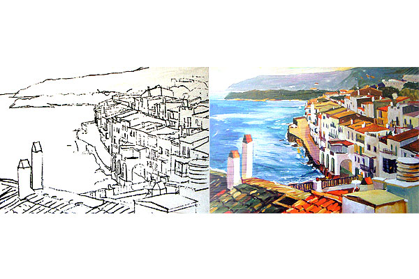 Tablilla - Terrazas 33 x 24 cm.